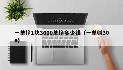 一单挣1块3000单挣多少钱（一单赚300）